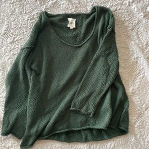 Slouchy green pullover from Aerie
